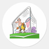 漫画のゴールキーパーのシール ラウンドシール (正面)