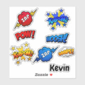 漫画のサウンドとアクションのバブルセット シール (シート)