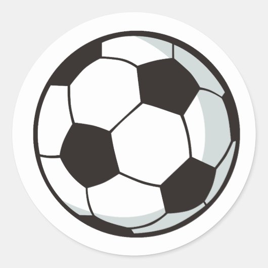 漫画のサッカーボールスタイル ラウンドシール (正面)