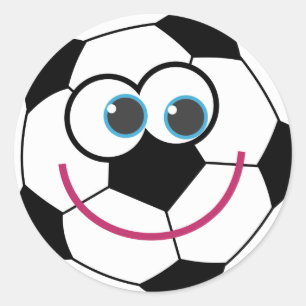漫画のサッカーボール ラウンドシール