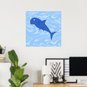 漫画のサメ。 ポスター (ホームオフィス)