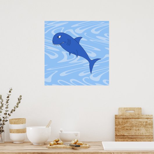 漫画のサメ。 ポスター (キッチン)