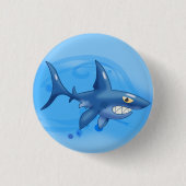漫画のサメ 缶バッジ (正面)