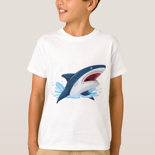 漫画のサメ Tシャツ (正面)