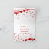 漫画のサンタクロースのペンギンのクリスマスの挨拶 シーズンカード (内部)