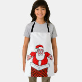漫画のサンタクロース得が煙突に突き刺さった エプロン (インサイチュ)