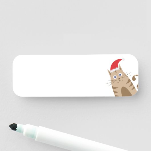 漫画のサンタ猫 名札 (インサイチュ)