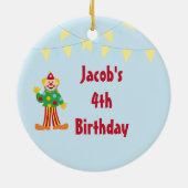 漫画のサーカスのピエロおよび動物のオーナメント セラミックオーナメント (裏面)