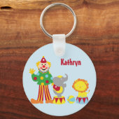 漫画のサーカスピエロと動物キーチェーン キーホルダー (正面)