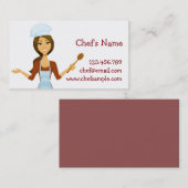 漫画のシェフの女性の名刺 名刺 (正面/裏面)