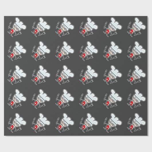 漫画のシェフの調理師パターン包装紙 ラッピングペーパー (フラット)