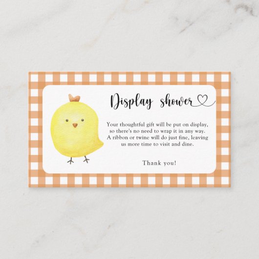 漫画のシック – シャワーカードを表示 エンクロージャーカード (正面)