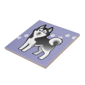 漫画のシベリアンハスキー/アラスカンマラミュート タイル (側面)