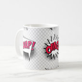 漫画のシャドウと文字 コーヒーマグカップ (正面左)