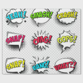 漫画のシャドウと文字 ラッピングペーパー (フラット)