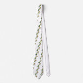 漫画のシャンペンのファンシーな緑のボトルのぽんと鳴るコルク ネクタイ (正面)