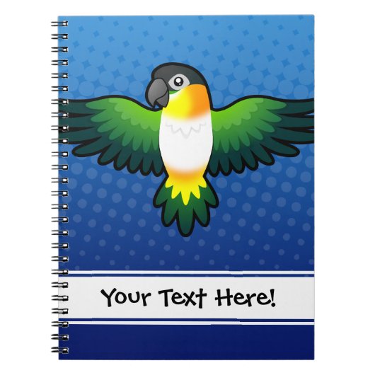 漫画のシロハラインコ/仲の良い恋人同士/Pionus/オウム ノートブック (正面)