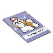 漫画のシーズー(犬) Tzu (切られるショー) ノートブック (右側)