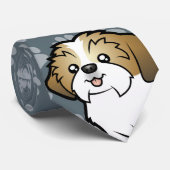 漫画のシーズー(犬) Tzu (切られる子犬) ネクタイ (ロール)