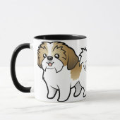 漫画のシーズー(犬) Tzu (切られる子犬) マグカップ (左)