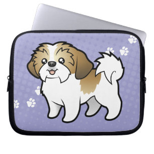 漫画のシーズー(犬) Tzu (切られる子犬) ラップトップスリーブ