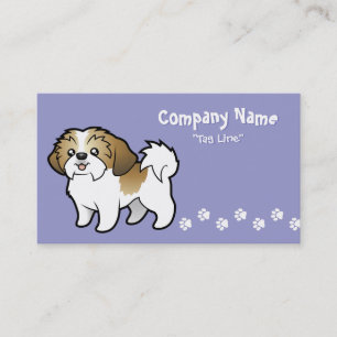 漫画のシーズー(犬) Tzu (切られる子犬) 名刺