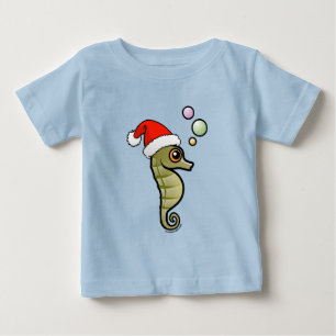 漫画のシーホースサンタ ベビーTシャツ
