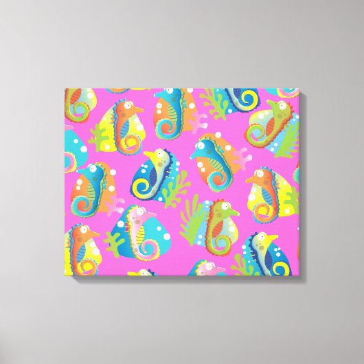 漫画のシーホース キャンバスプリント (正面)