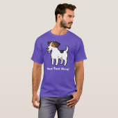 漫画のジャックラッセルテリア Tシャツ (正面フル)