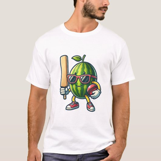 漫画のスイカ遊のキャラクター Tシャツ (正面)