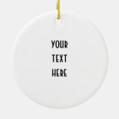 漫画のスカル及び骨が交差した図形のロゴ セラミックオーナメント (裏面)