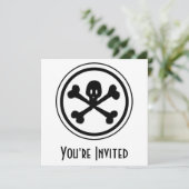 漫画のスカル及び骨が交差した図形のロゴ 招待状 (スタンド正面)