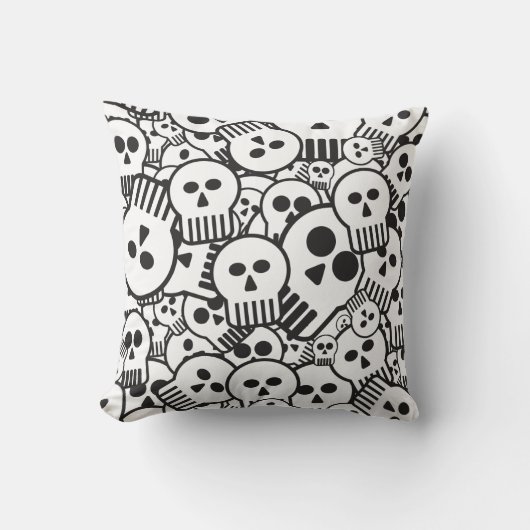 漫画のスカル クッション (正面)