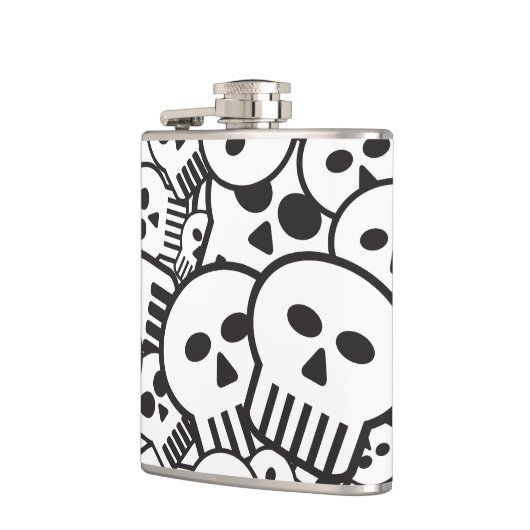 漫画のスカル フラスク (左)