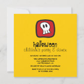 漫画のスカル&ボーンズおもしろいキッドのハローウィンパーティ 招待状 (裏面)