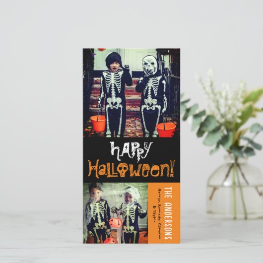 漫画のスカル&ボーンハッピーハローウィンキッドの写真 シーズンカード (スタンド正面)