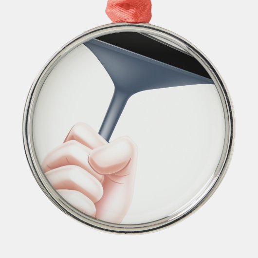 漫画のスクイージ手 メタルオーナメント (正面)