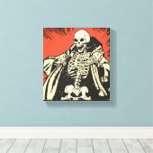 漫画のスケルトン キャンバスプリント (インサイチュ (ウッドフロア))