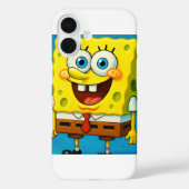 漫画のスタイルおもしろい黄色のキャラクターiPhone 16ケース Case-Mate iPhoneケース (裏面)