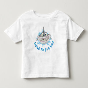 漫画のスタイルで笑顔のサメ – 人生へのスマイル トドラーTシャツ