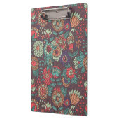 漫画のスタイルのカラフルな花パターン クリップボード (左)