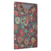 漫画のスタイルのカラフルな花パターン クリップボード (右)