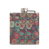 漫画のスタイルのカラフルな花パターン フラスク (裏面)