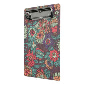 漫画のスタイルのカラフルな花パターン ミニクリップボード (アングル2)