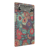 漫画のスタイルのカラフルな花パターン ミニクリップボード (アングル)