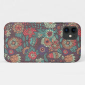 漫画のスタイルのカラフルな花パターン Case-Mate iPhoneケース (裏面(横))