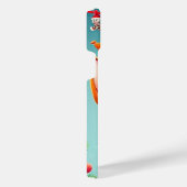 漫画のスタイルのクリスマス犬 iPhoneケース (右側面)