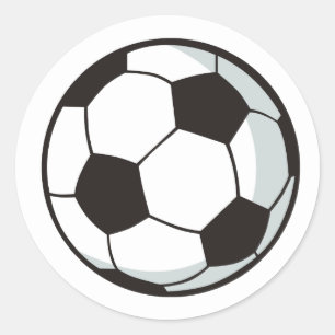 漫画のスタイルのサッカーボール ラウンドシール