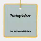 漫画のスタイルクリックハンドのカメラオーナメント セラミックオーナメント (裏面)