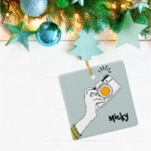 漫画のスタイルクリックハンドのカメラオーナメント